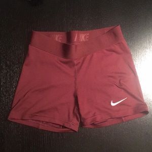 Maroon Nike spandex